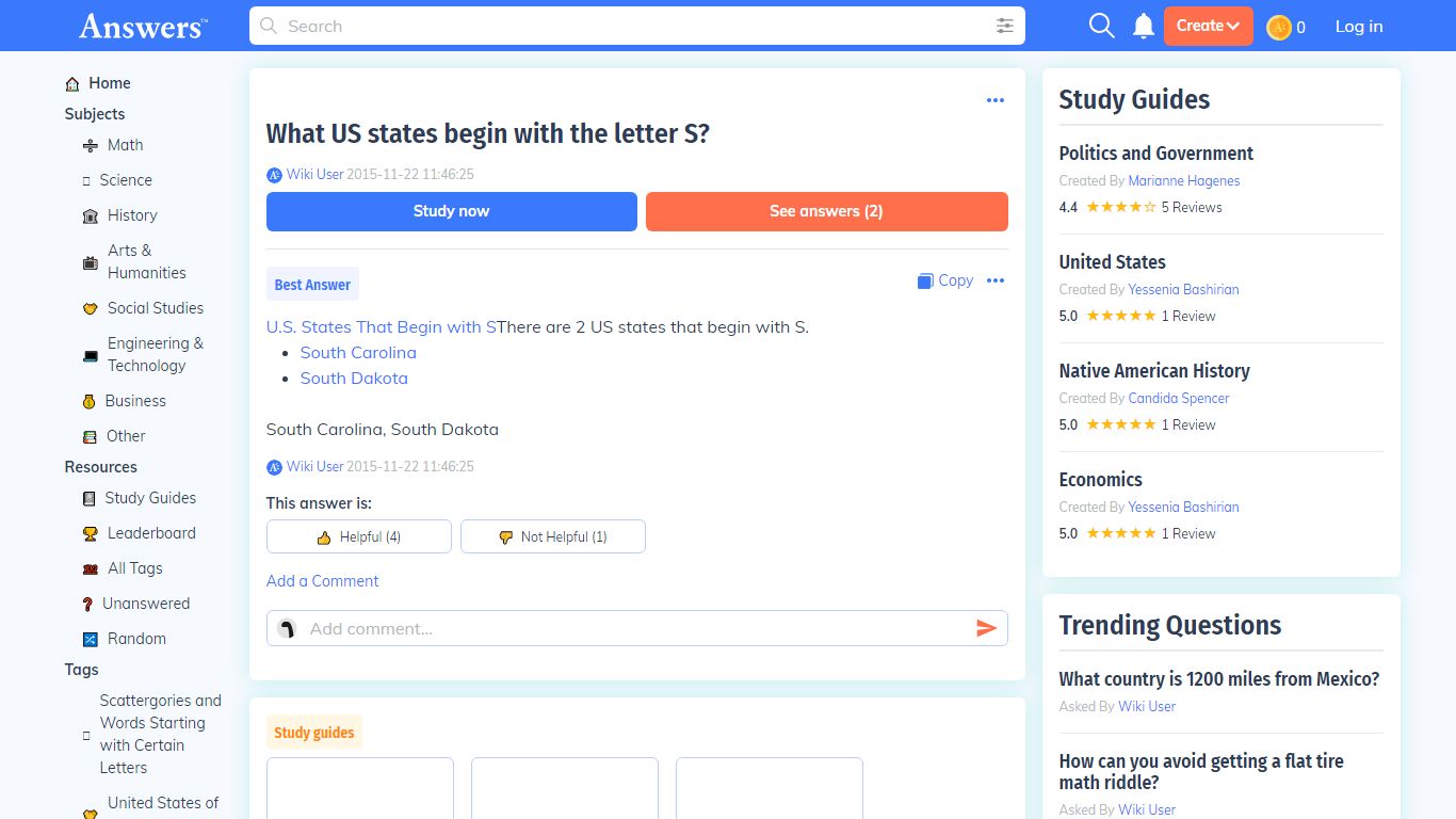 What US states begin with the letter S? - Answers